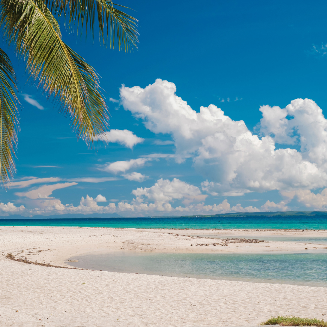 White-sand beach of Bantayan Island